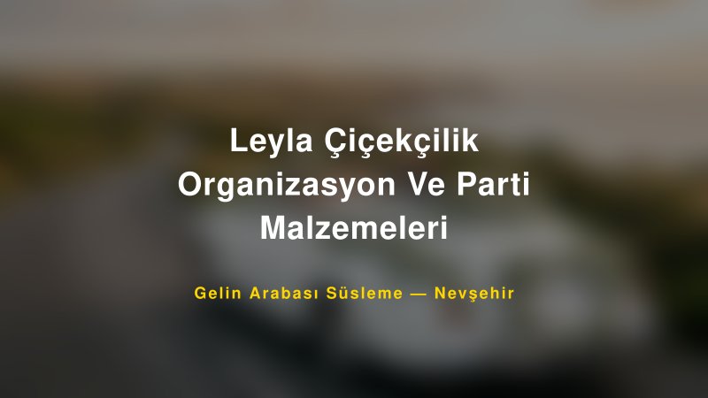 Leyla Çiçekçilik Organizasyon Ve Parti Malzemeleri ile Trend Gelin Arabası Yazıları ve Konseptleri — 1